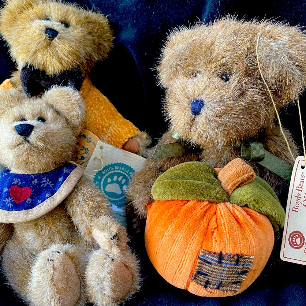 3 very cute Boyd’s Bears with some tags.